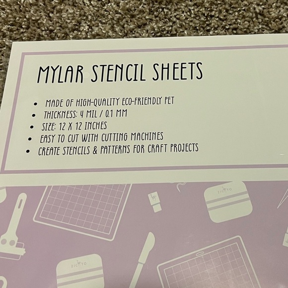 NEW Zicoto Mylar Stencil Sheets - Picture 3 of 4